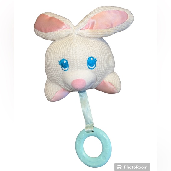 Vtg 1998  FISHER PRICE PLUSH COZIES THERMAL WAFFLE rabbit lovey teether - Picture 1 of 3